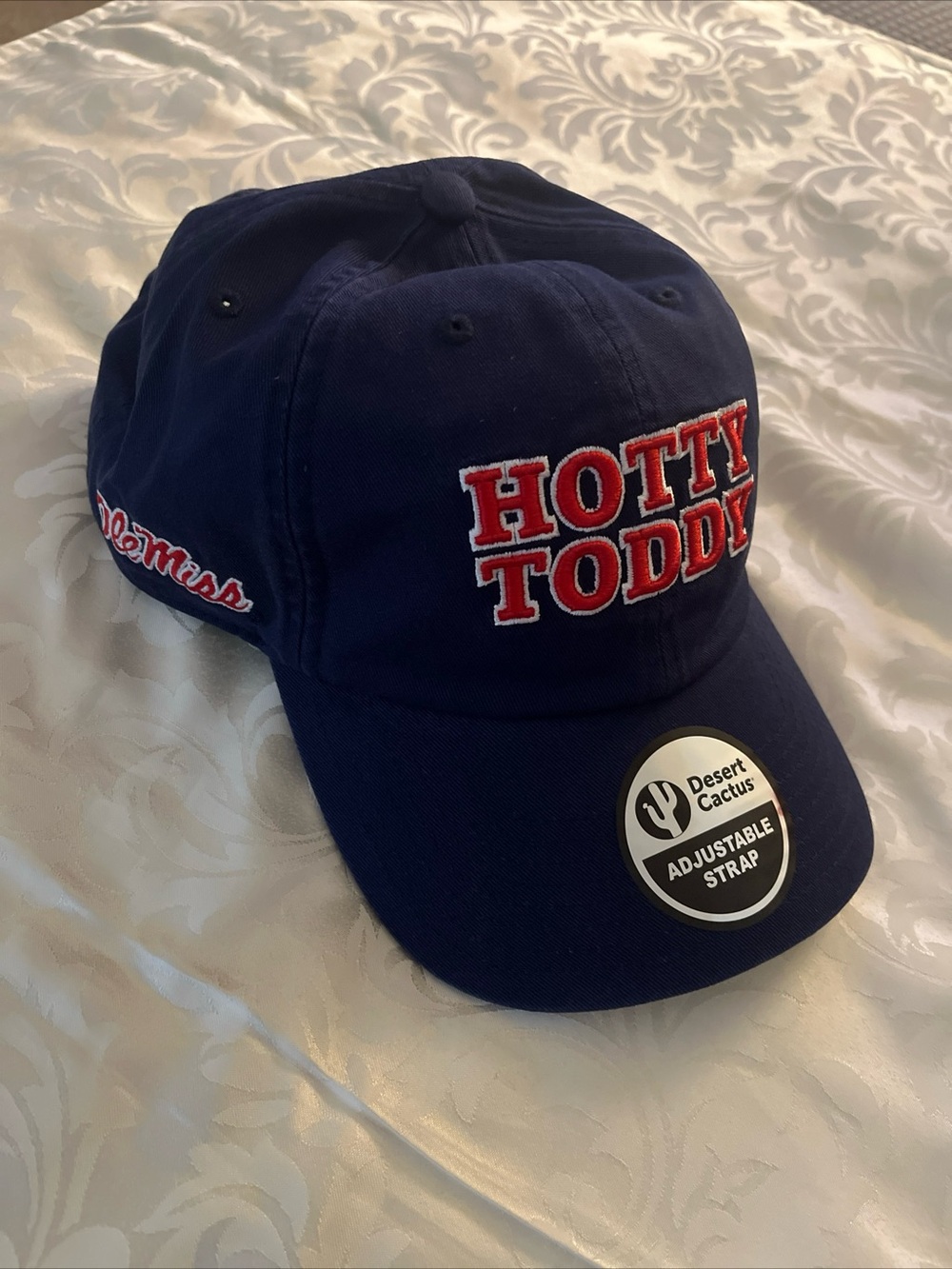 Ole Miss Hotty Toddy Hat Desert Cactus Embroidered Navy Blue Baseball Cap